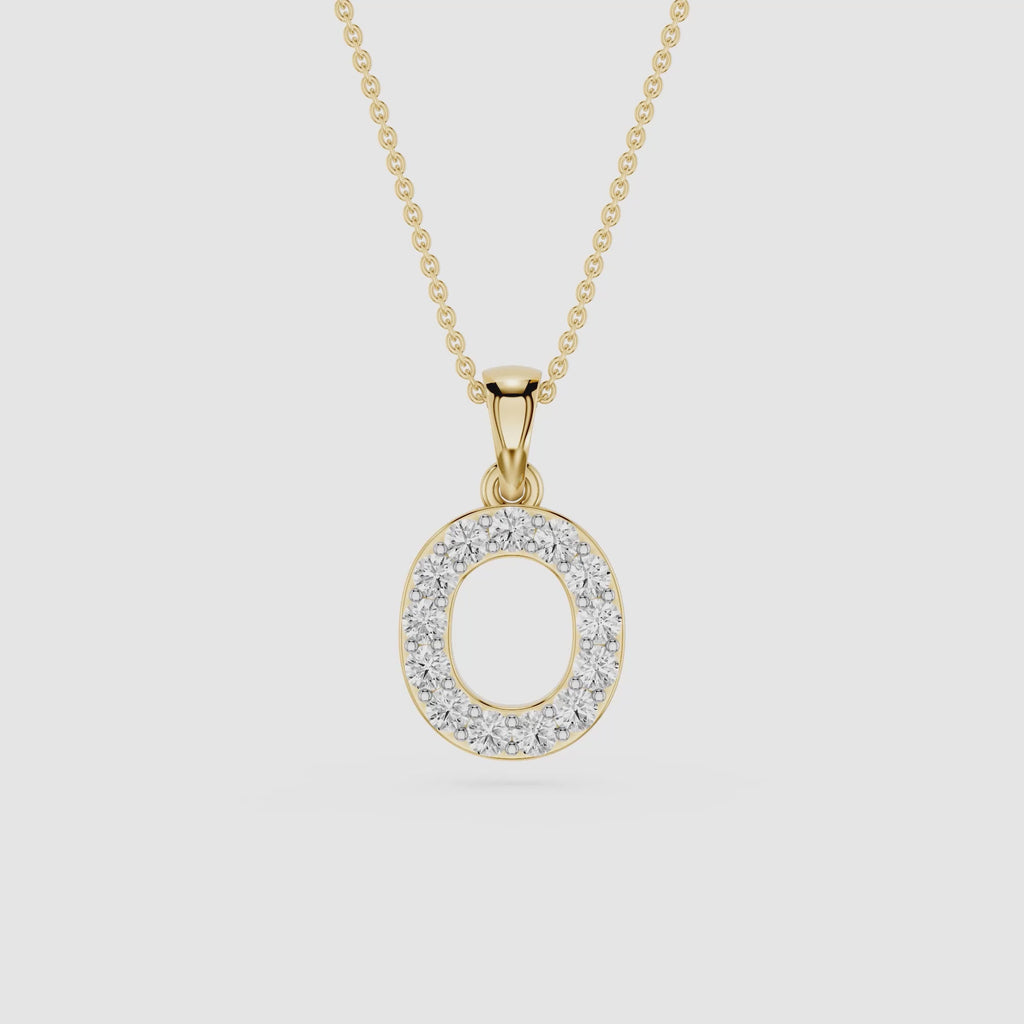 Lab Grown Diamond Initial O Pendant