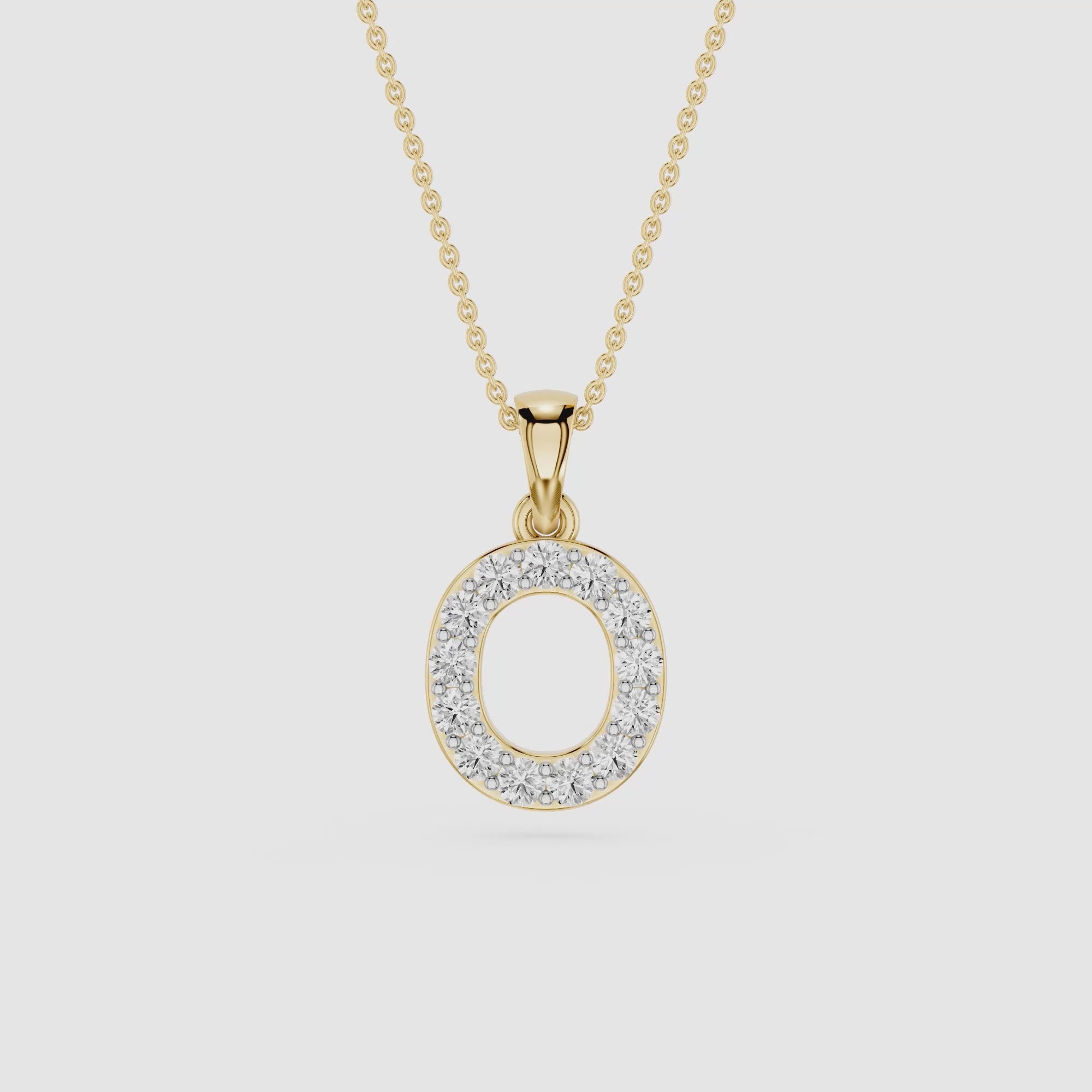 Lab Grown Diamond Initial O Pendant