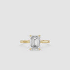 Emerald Cut Lab Grown Diamond Solitaire Engagement Ring