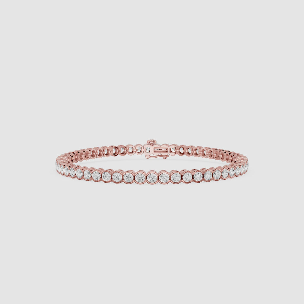 Lab Grown Diamond Bezel Set Tennis Bracelet