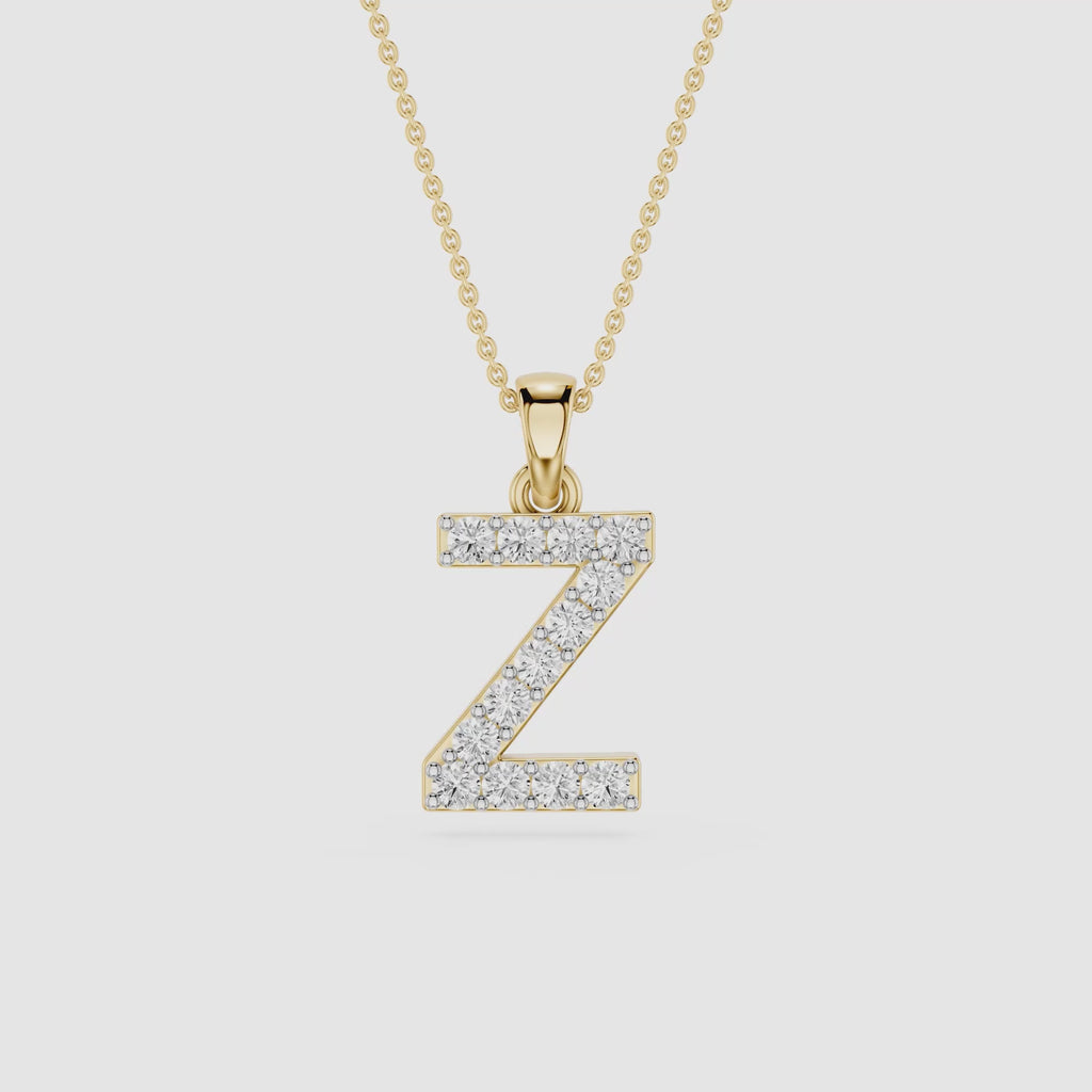 Lab Grown Diamond Initial Z Pendant