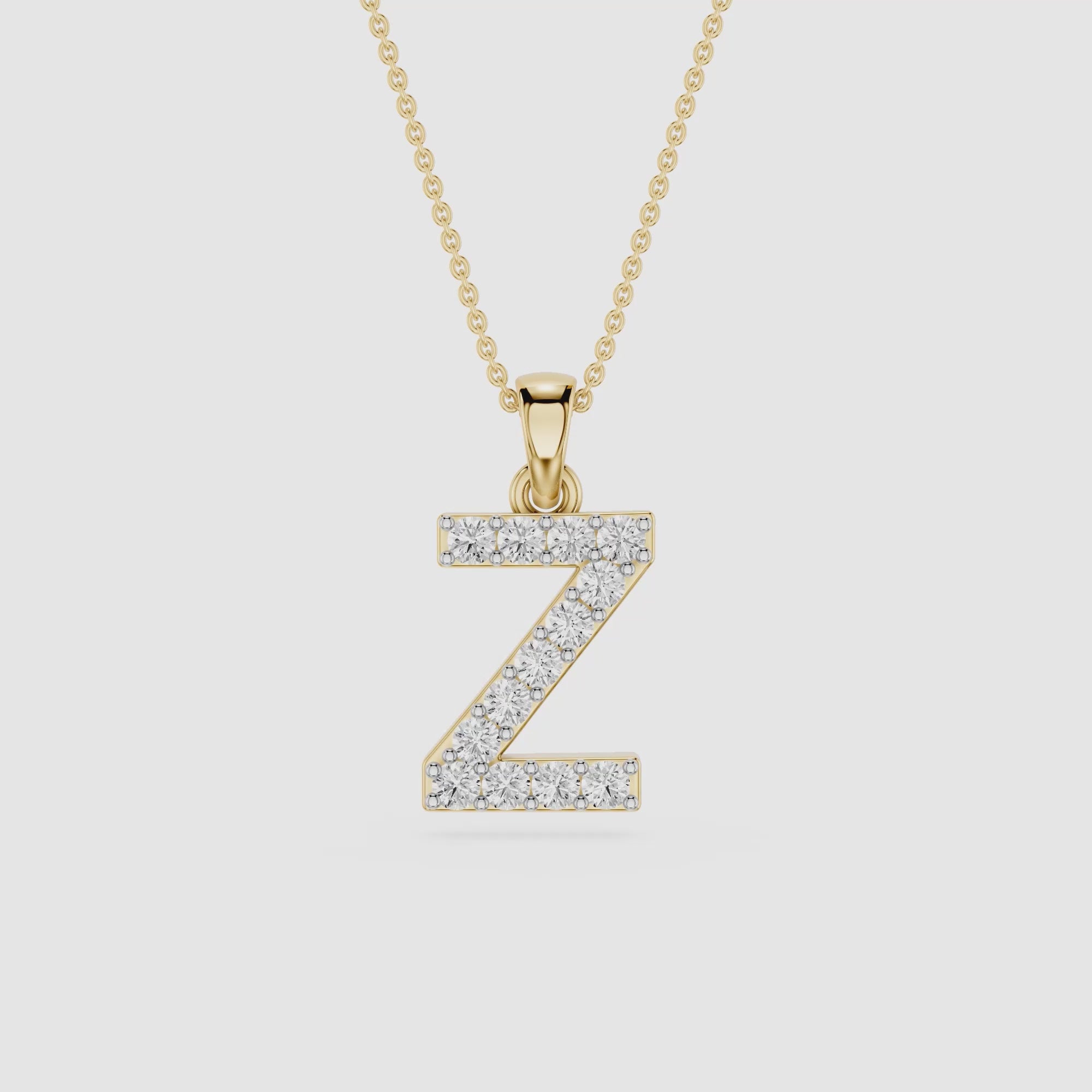 Lab Grown Diamond Initial Z Pendant