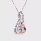 1 Carat Pear Shaped Lab Diamond Classic Twisted Pendant