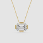 Emerald Cut Lab Grown Diamond Solitaire Pendant