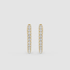 Round Lab Diamond Inside Out Hoop Earrings