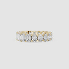 Emerald & Oval Lab Grown Diamond Eternity Band