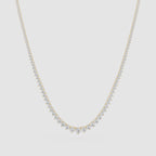Graduated Round Cut Lab Grown Diamond Tennis Necklace