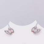Multi Shape Lab Grown Diamond Spiral Earrings