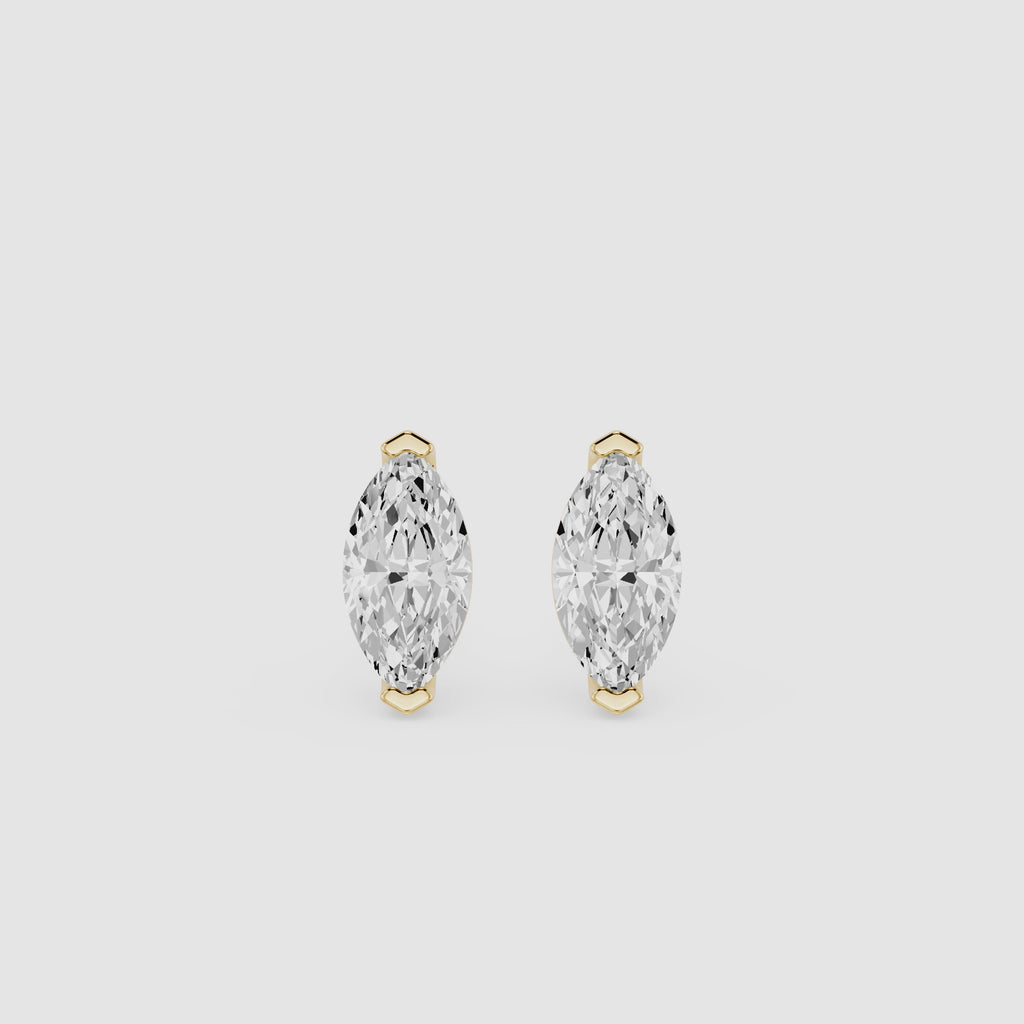 Marquise Lab Diamond Stud Earrings