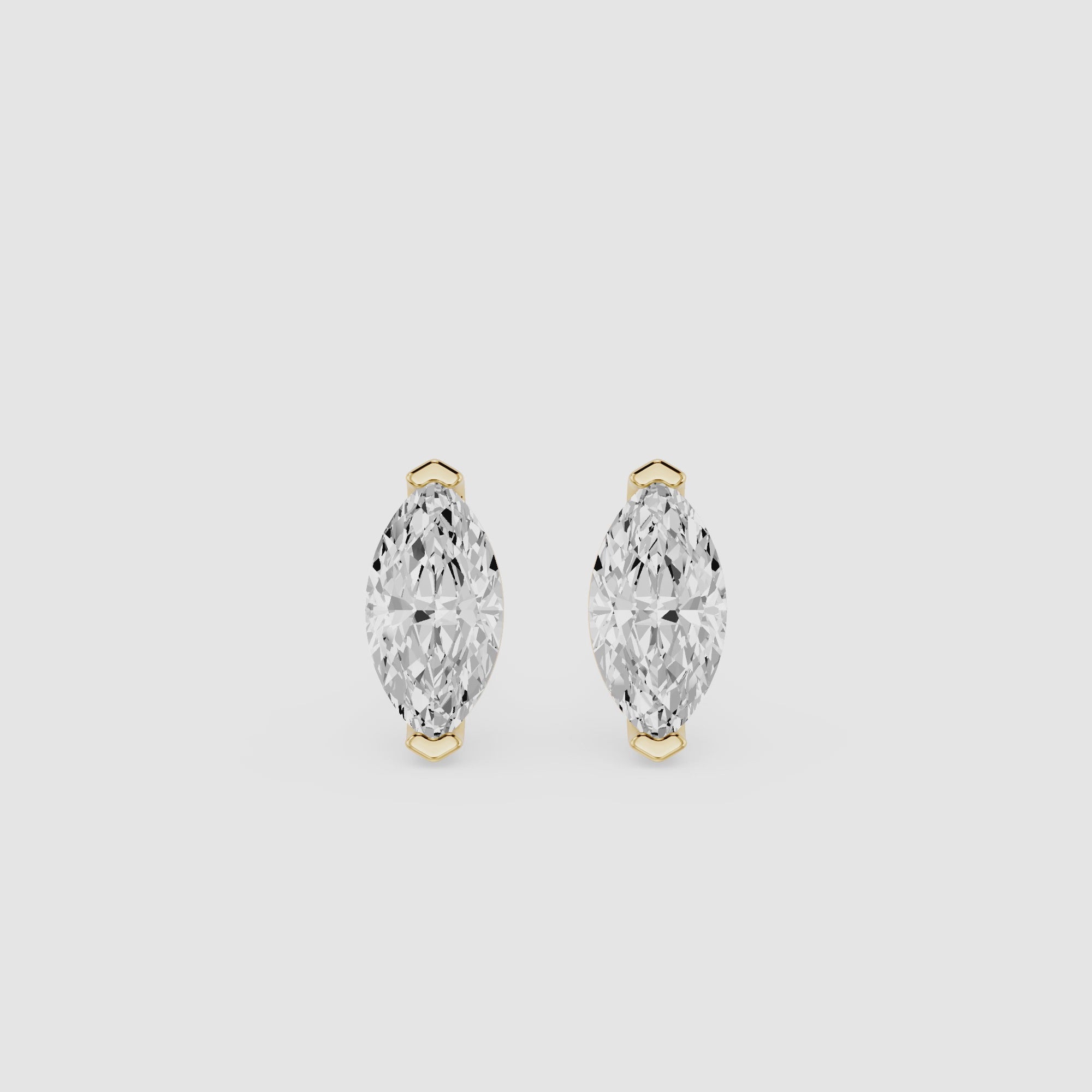 Marquise Lab Diamond Stud Earrings