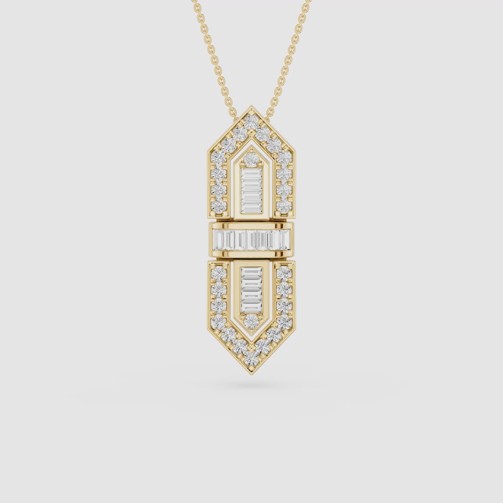 Baguette & Round Cut Lab Grown Diamond Geometric Pendant
| mvp:SHARED:02