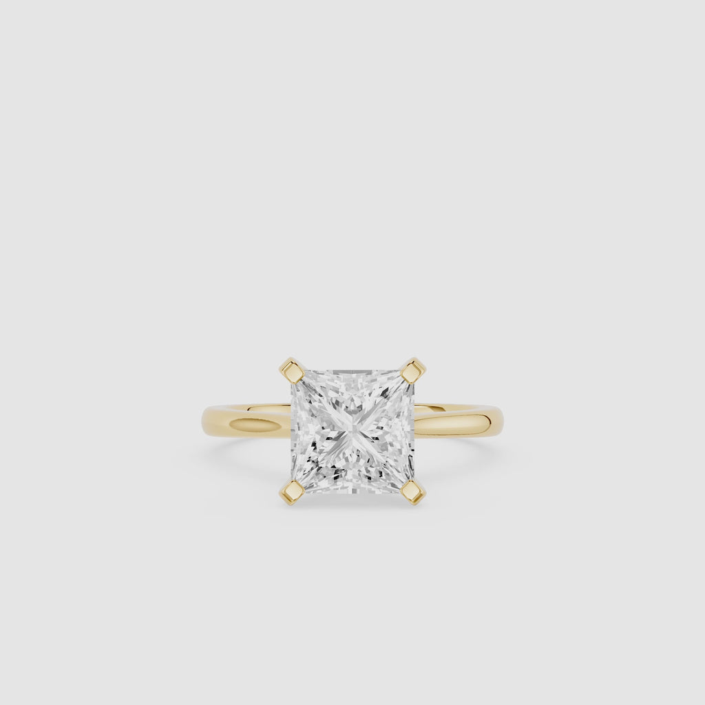 Princess Cut Lab Grown Diamond Solitaire Engagement Ring