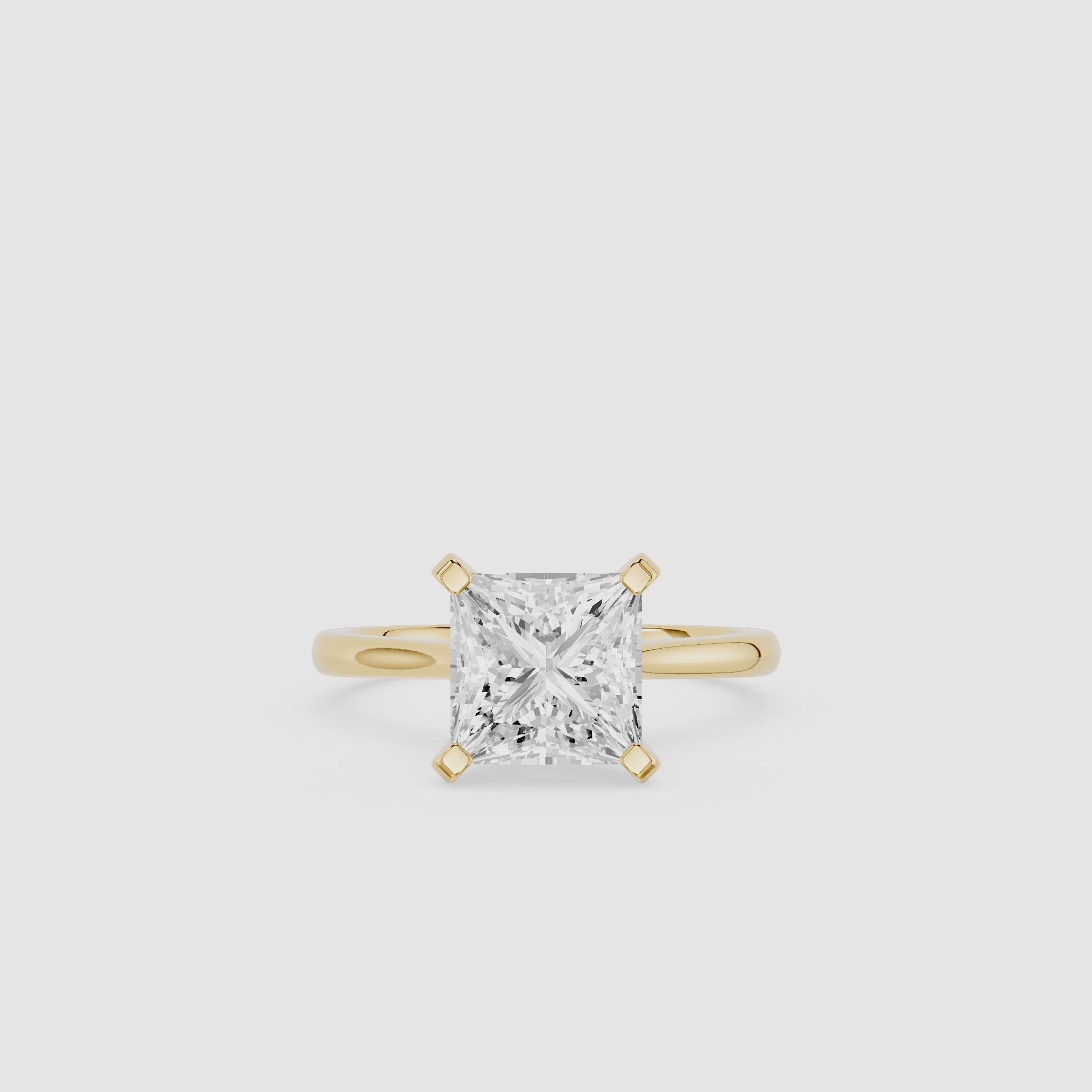 Princess Cut Lab Grown Diamond Solitaire Engagement Ring