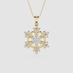 Lab Grown Diamond Floral Pendant for Women