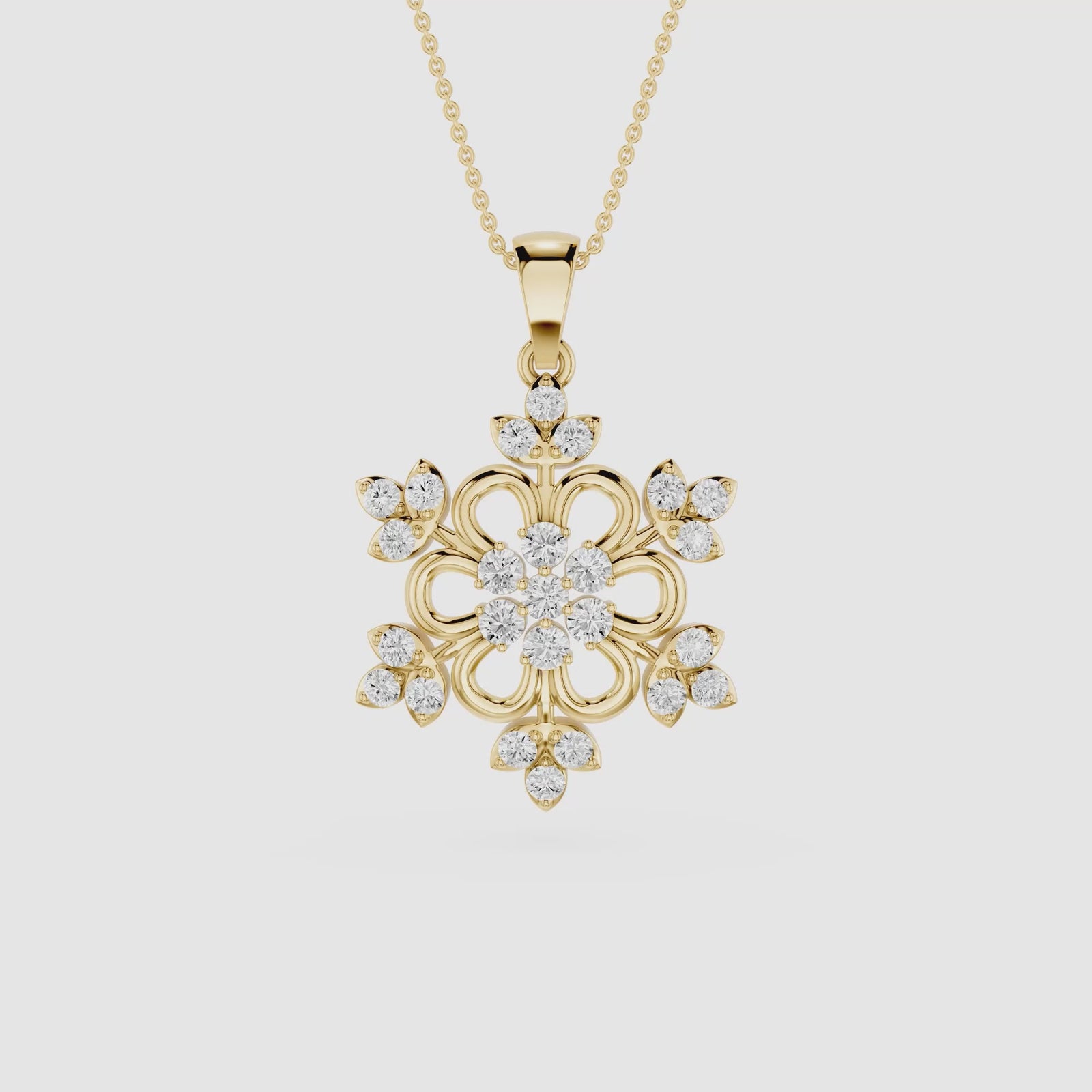 Lab Grown Diamond Floral Snowflake Pendant For Women
| mvp:SHARED:02