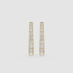 Round Lab Grown Diamond Huggie Earrings for Everyday Wear