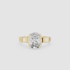 Oval Lab Grown Diamond Bezel Engagement Ring