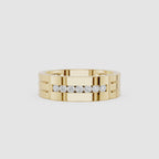 Round Diamond Channel Set Men's Band