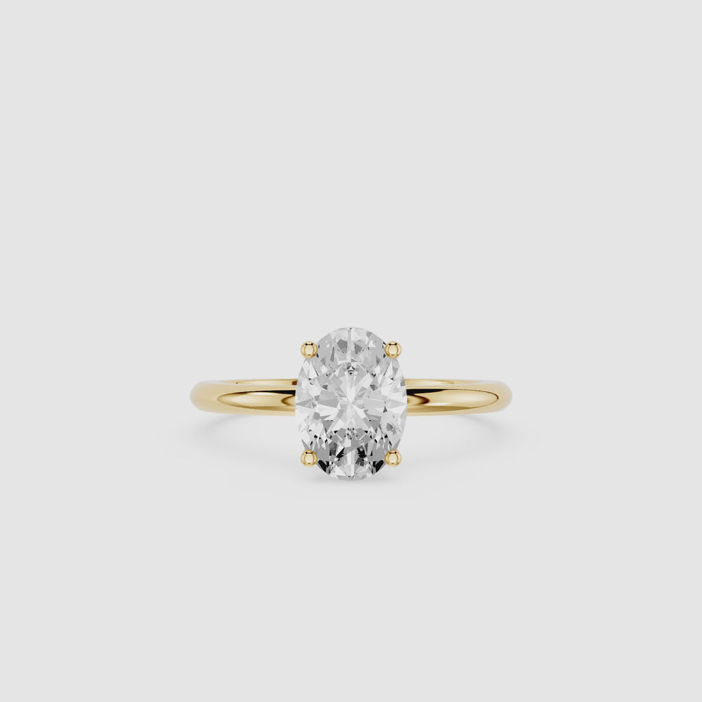 Oval Lab Grown Diamond Solitaire Engagement Ring