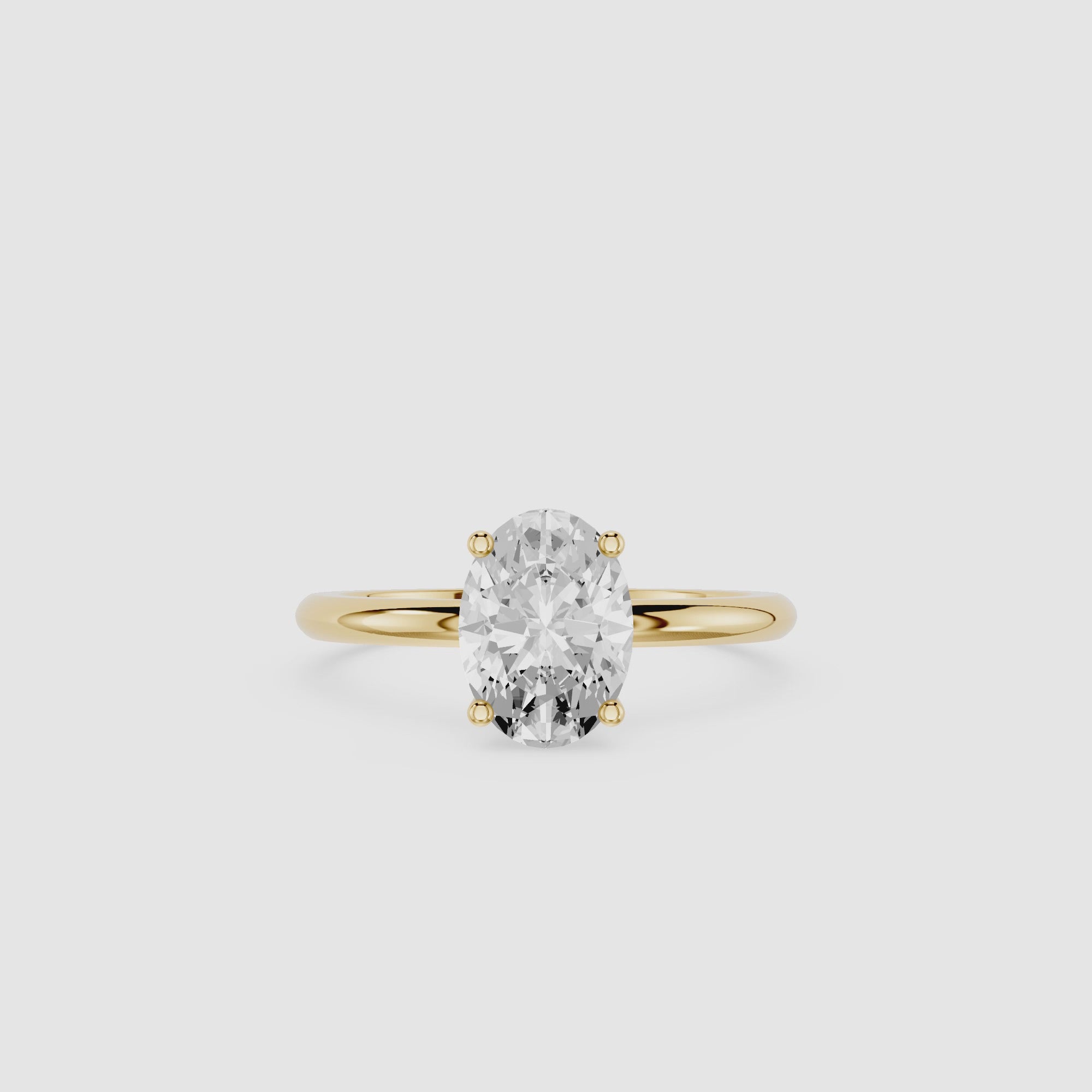 Oval Lab Grown Diamond Solitaire Engagement Ring