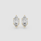 Marquise Cut Lab Diamond Six Prong Stud Earrings