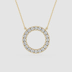Round Diamond Circle Halo Pendant