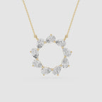 Pear Diamond Circle Pendant