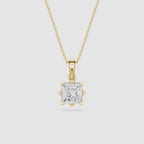 Princess Cut Lab Grown Diamond Solitaire Pendant
