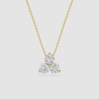 Round Lab Grown Diamond Three Stone Pendant