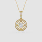 Round Cut Halo Lab Grown Diamond Pendant