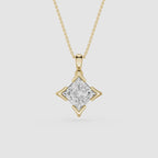 Princess Cut Lab Grown Diamond Solitaire Pendant