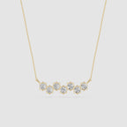 Round Lab Grown Diamond Bar Necklace for Women