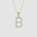 Lab Grown Diamond Initial B Pendant