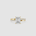 Emerald Cut Lab Grown Diamond Solitaire Engagement Ring