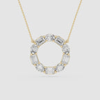 Mixed Shape Lab Grown Diamond Circle Pendant