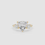 Trillion Cut Lab Grown Diamond Three Stone Ring