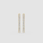 Round Lab Grown Diamond Inside-Out Hoop Earrings for Women