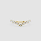 Chevron Lab Grown Diamond Wedding Band