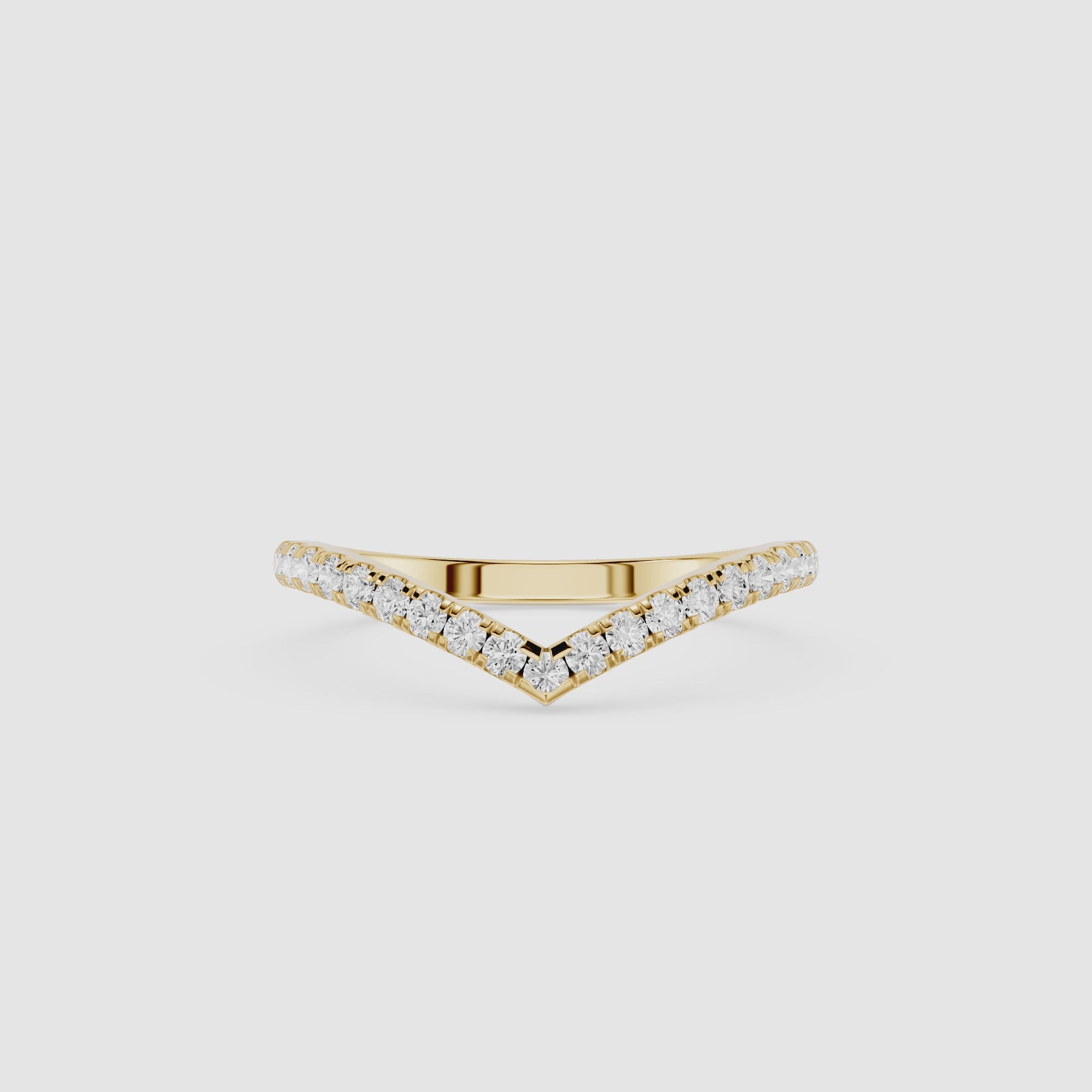 Chevron Lab Grown Diamond Wedding Band