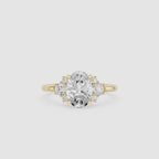 Oval Cluster Lab Grown Diamond Engagement Ring