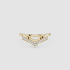 Graduated Chevron Lab Grown Diamond Wedding Band
