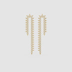 Spiked Bezel Lab Grown Diamond Chandelier Earrings