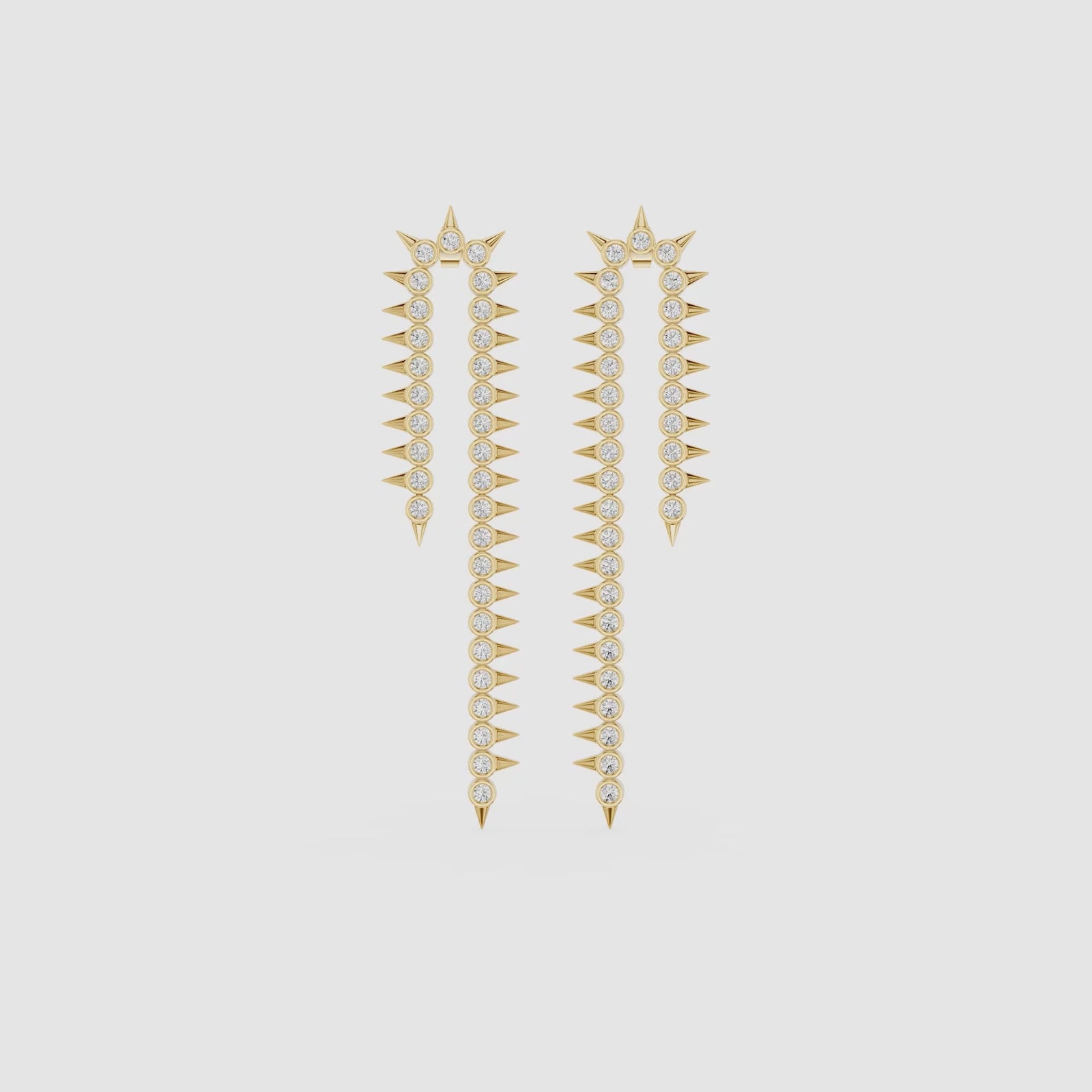 3 CT Bezel Round Cut Lab Diamond Spike Fringe Drop Earrings
| mvp:SHARED:02 