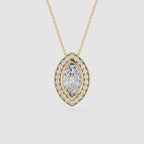 Marquise Lab Grown Diamond Halo Pendant