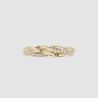 Twisted Pavé Diamond Infinity Band Ring