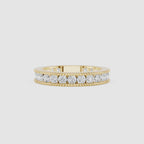 Round Diamond Channel Set Wedding Band