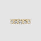 Oval Bezel Set Lab Grown Diamond Eternity Ring