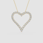 Diamond Heart Outline Pendant