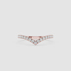 V Shaped Chevron Stackable Diamond Wedding Band