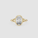 Oval Cluster Lab Grown Diamond Engagement Ring